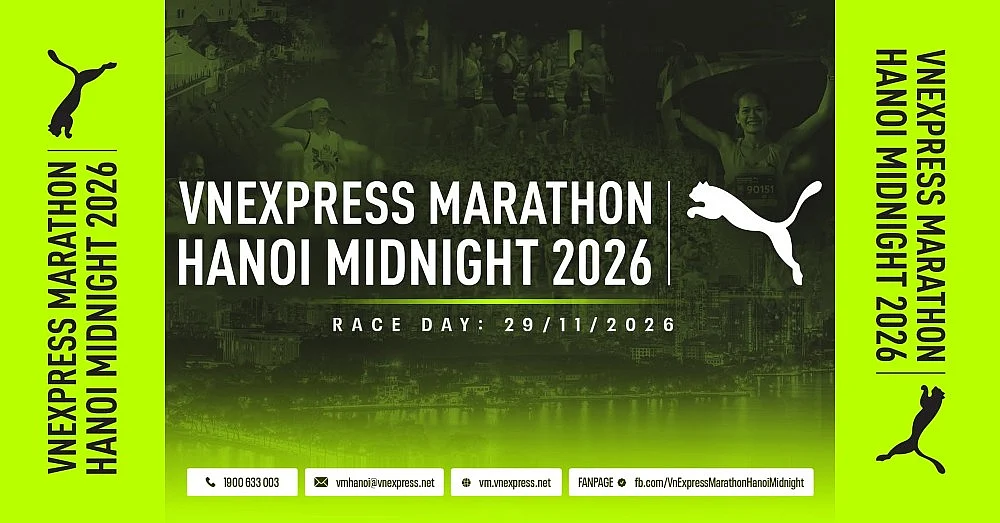 Giải chạy VnExpress Marathon Hanoi Midnight 2026 Powered by PUMA